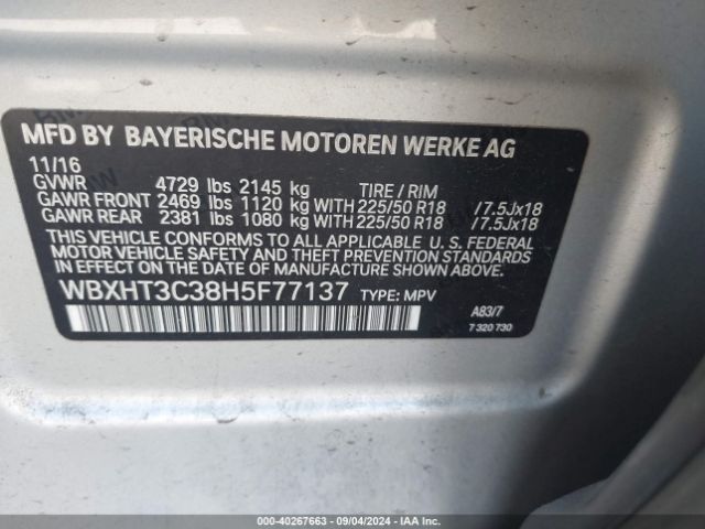 WBXHT3C38H5F77137 BMW X1 Xdrive28i