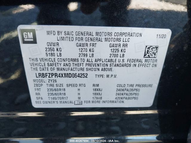 LRBFZPR4XMD064252 Buick Envision Awd Essence