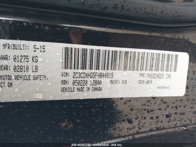 2C3CDXHG5FH844815 Dodge Charger Sxt