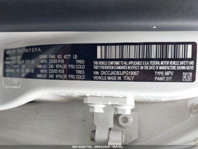ZACCJADB3JPG19067 Jeep Renegade Limited Fwd