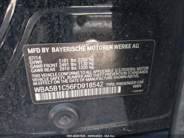 WBA5B1C56FD918542 BMW 535i