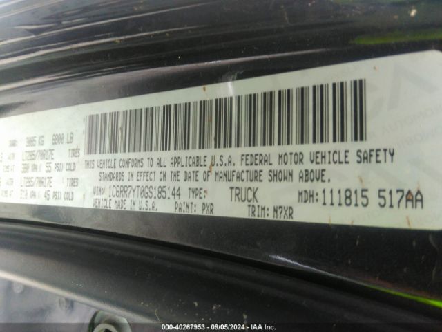 1C6RR7YT0GS185144 RAM 1500 Rebel