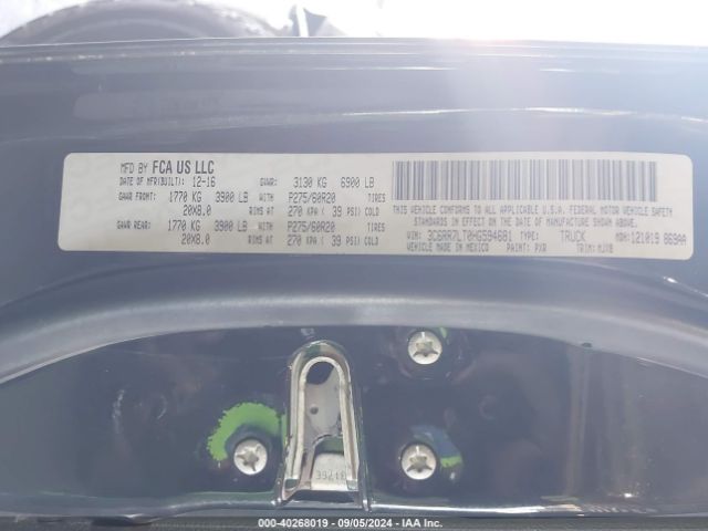 3C6RR7LT0HG594681 RAM 1500 Big Horn  4x4 5'7 Box