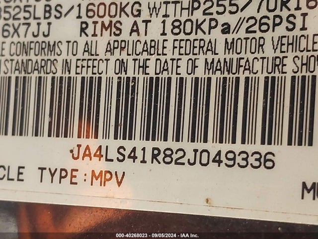 2002 MITSUBISHI MONTERO SPORT JA4LS41R82J049336 Photo 8