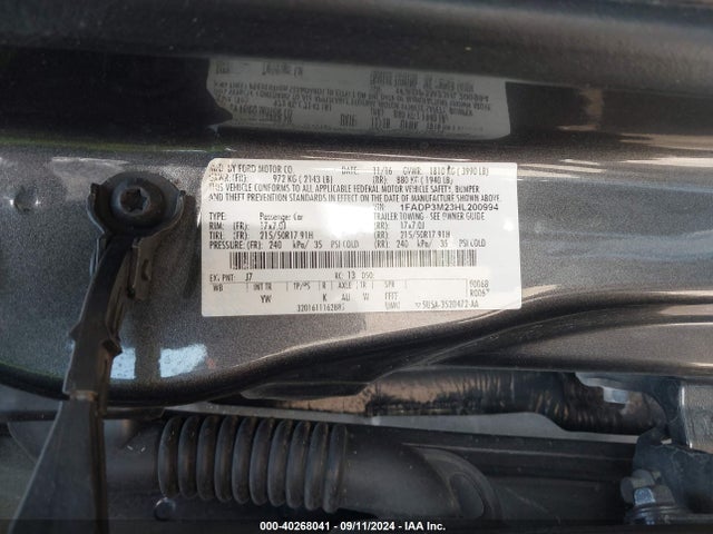 Ford FOCUS SEL 2017 1FADP3M23HL200994 Image 9