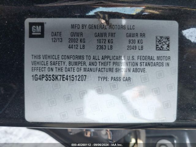 1G4PS5SK7E4151207 Buick Verano Leather Group