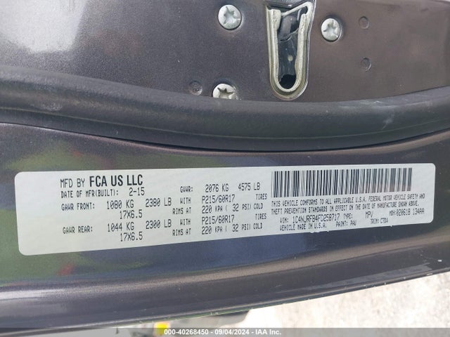 1C4NJRFB4FD258717 Jeep Patriot Latitude