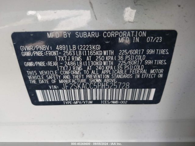 JF2SKACC5PH525728 Subaru Forester