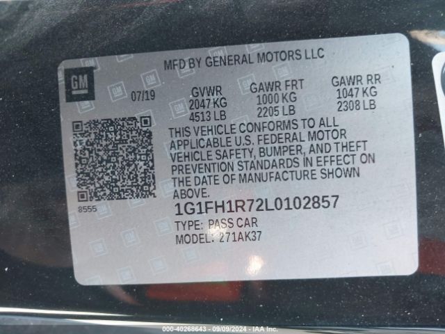 1G1FH1R72L0102857 Chevrolet Camaro Rwd  2ss