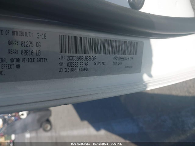 Dodge Challenger Sxt 2018 2C3CDZAG2JH280507 Image 9