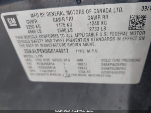 2GKALPEK8G6144917 GMC Terrain Slt