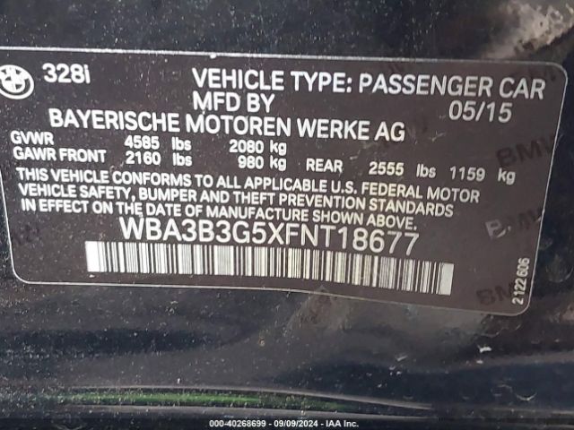 WBA3B3G5XFNT18677 BMW 328i Xdrive