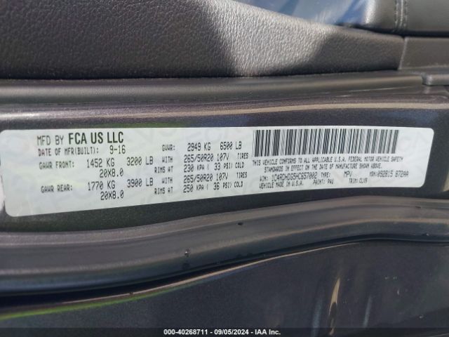 1C4RDHDG5HC657002 Dodge Durango Gt Rwd