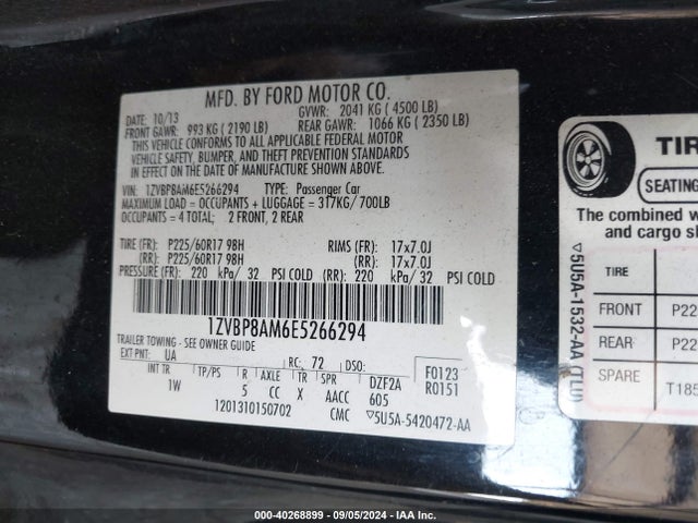 Ford Mustang V6 2014 1ZVBP8AM6E5266294 Image 9