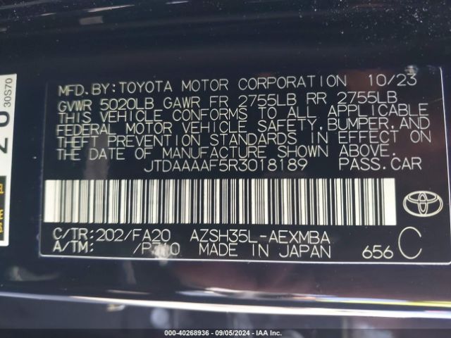 JTDAAAAF5R3018189 Toyota Crown Xle