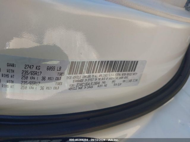 2020 CHRYSLER PACIFICA 2C4RC1BG4LR128640 Photo 8