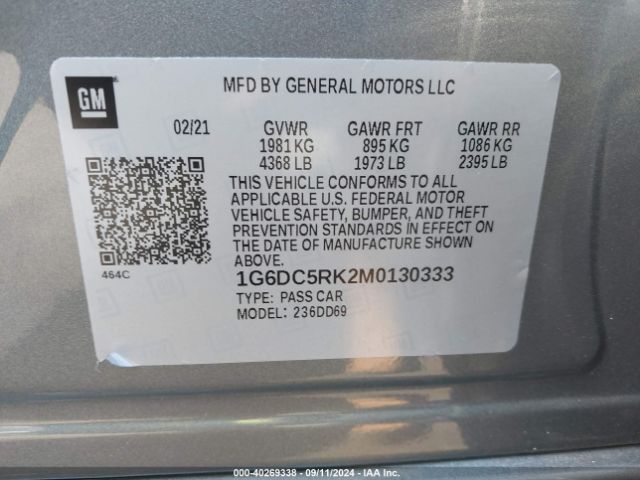1G6DC5RK2M0130333 Cadillac Ct4 Sport
