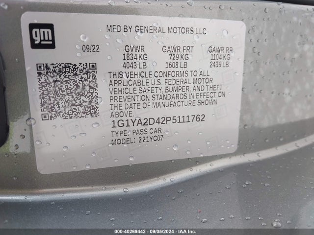 Chevrolet Corvette Stingray Rwd  1lt 2023 1G1YA2D42P5111762 Image 9