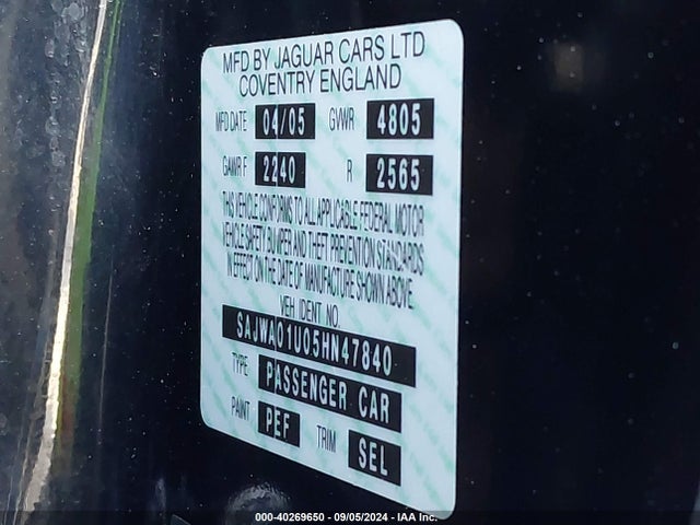 2005 JAGUAR S-TYPE SAJWA01U05HN47840 Photo 8