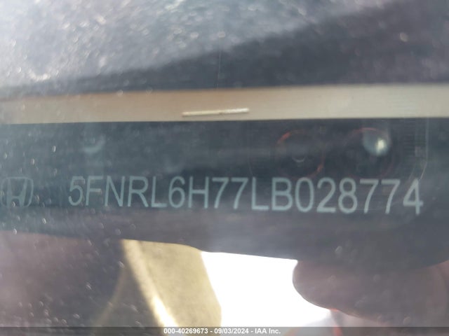 Honda Odyssey Ex-l/ex-l W/navi   Res 2020 5FNRL6H77LB028774 Image 9