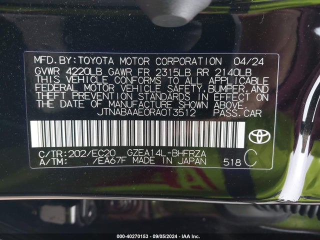 Toyota Gr Corolla Premium 2024 JTNABAAE0RA013512 Image 9