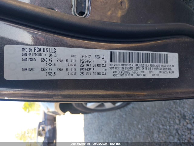 Dodge JOURNEY SE 2016 3C4PDCAB7GT153797 Image 9