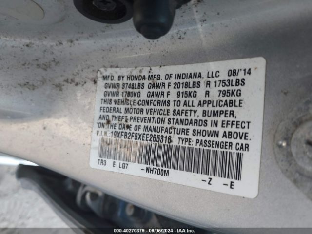 19XFB2F5XEE265316 Honda Civic Lx