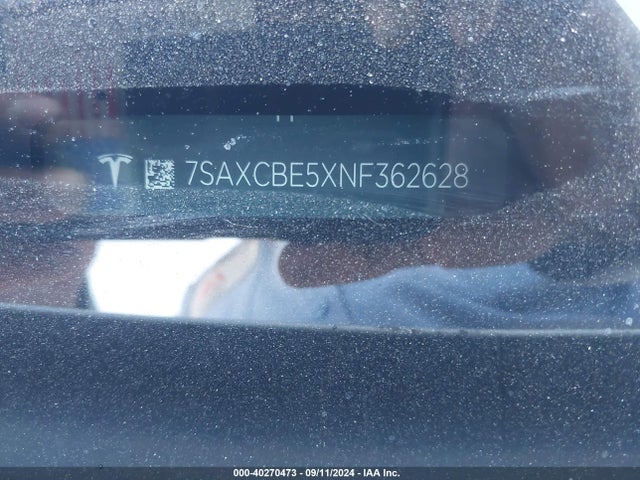 7SAXCBE5XNF362628 Tesla Model X Dual Motor All-wheel Drive