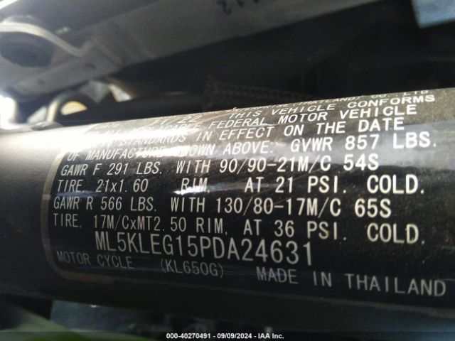 2023 KAWASAKI KL650 ML5KLEG15PDA24631 Photo 9