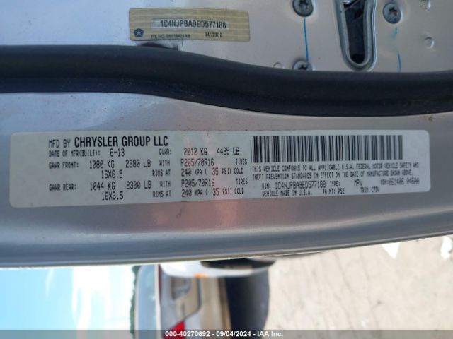 1C4NJPBA9ED577188 Jeep Patriot Sport