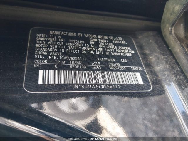 JN1BJ1CV5LW256111 Nissan Rogue Sport Sv Fwd Xtronic Cvt