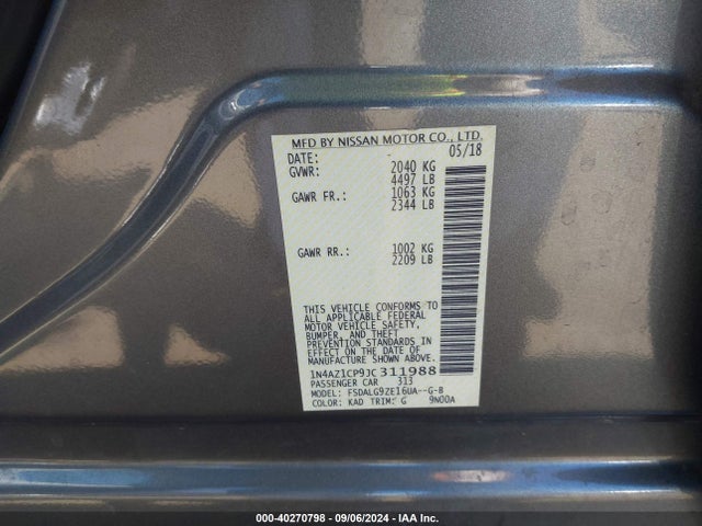 Nissan Leaf Sl 2018 1N4AZ1CP9JC311988 Image 9