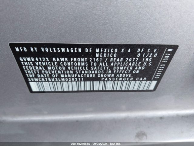 2020 VOLKSWAGEN JETTA 3VWCB7BU3LM028311 Photo 8