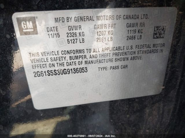 2G61S5S30G9136053 Cadillac Xts Platinum