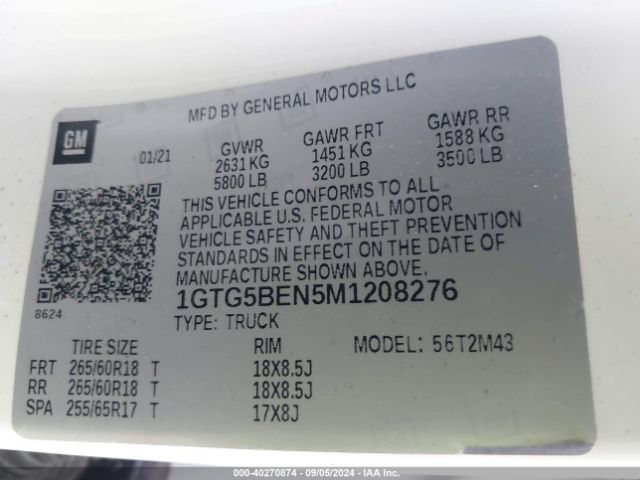 1GTG5BEN5M1208276 GMC Canyon 2wd  Short Box Elevation Standard