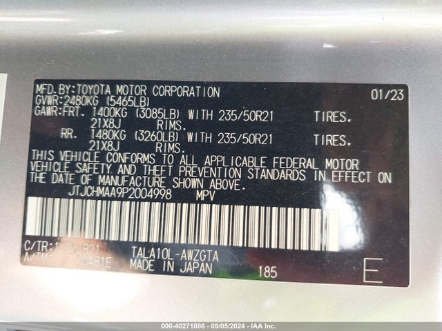 Lexus Rx 350 Premium Plus 2023 JTJCHMAA9P2004998 Image 9
