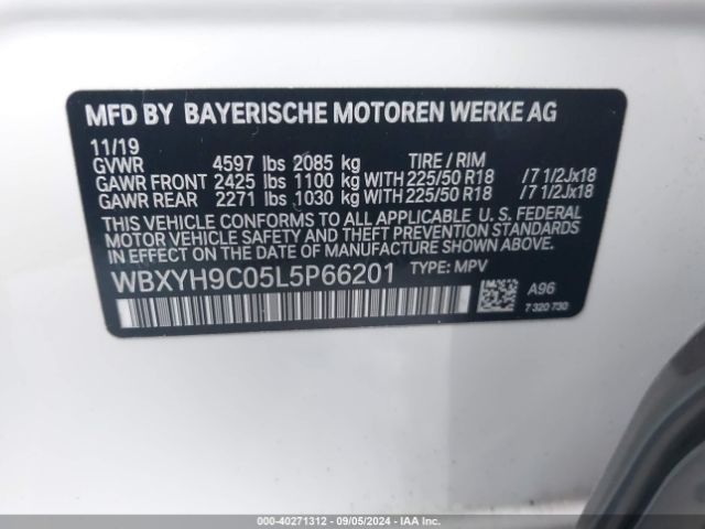 WBXYH9C05L5P66201 BMW X2 Sdrive28i