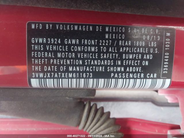 3VWJX7ATXEM611673 Volkswagen Beetle 2.5l