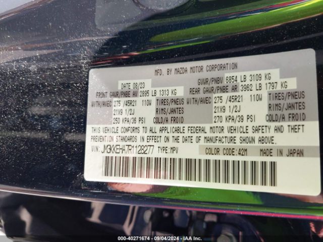JM3KKEHA7R1128277 Mazda Cx-90 Phev Premium Plus