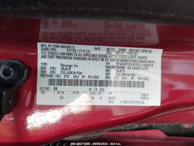 Ford Focus Titanium 2014 1FADP3N21EL139414 Image 9
