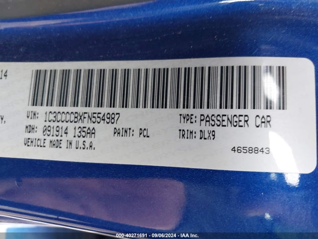 1C3CCCCBXFN554987 Chrysler 200 C