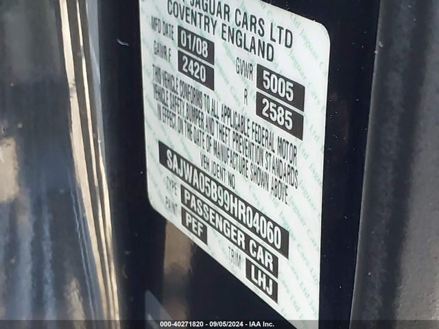 2009 JAGUAR XF SAJWA05B99HR04060 Photo 8