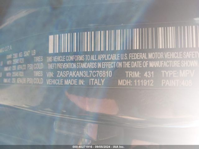 ZASPAKAN3L7C76810 Alfa Romeo Stelvio Awd