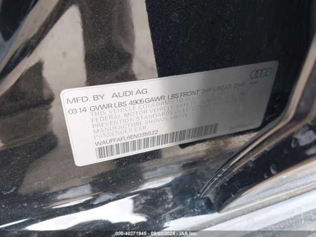 WAUFFAFL6EN035522 Audi A4 2.0t Premium