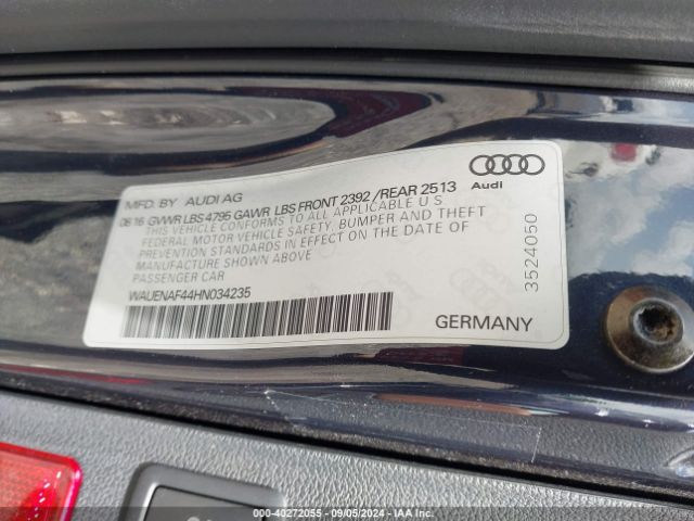 WAUENAF44HN034235 Audi A4 2.0t Premium