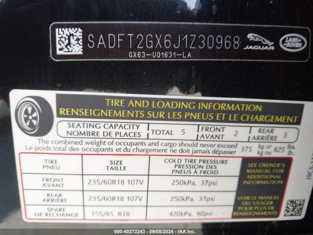 2018 JAGUAR E-PACE SADFT2GX6J1Z30968 Photo 8