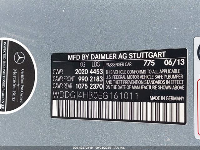 WDDGJ4HB0EG161011 Mercedes-Benz C 250
