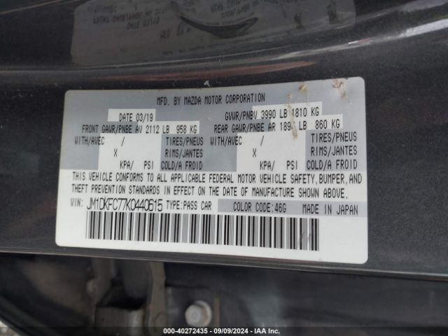 JM1DKFC77K0440615 Mazda Cx-3 Touring