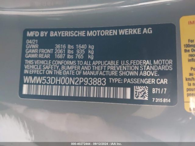 WMW53DH00N2P93883 Mini Hardtop Cooper S