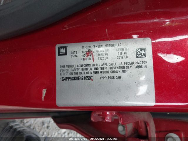 1G4PP5SK8E4216597 Buick Verano